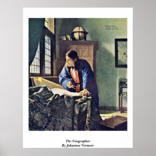 Póster El geógrafo. Por Juan Vermeer