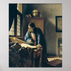 Póster El geógrafo por Vermeer - poster