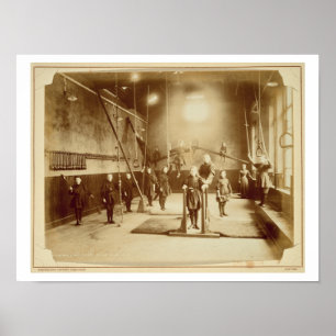 Póster El gimnasio del chica en la institución sorda y