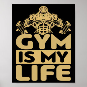 Póster El gimnasio me impulsa motivación intensa para el