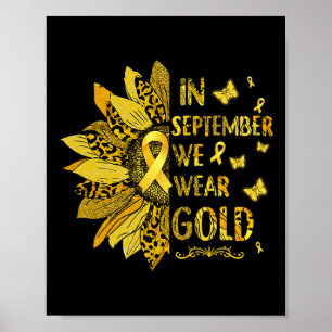 Póster El Girasol Del Cáncer Infantil En Septiembre Que L