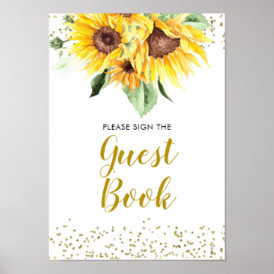 Póster El girasol está en camino al Baby Shower Guest Boo