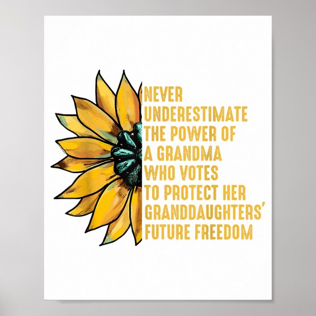 Póster El girasol nunca subestima el poder de la abuela (Frente)