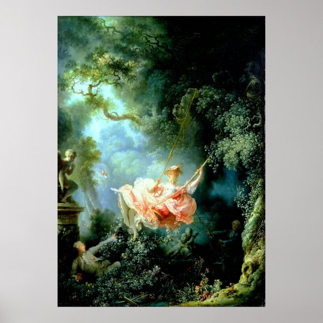 Póster El giro" de Jean-Honoré Fragonard (Frente)
