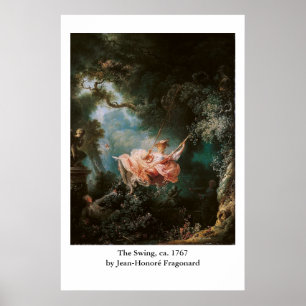 Póster El giro de Jean-Honoré Fragonard