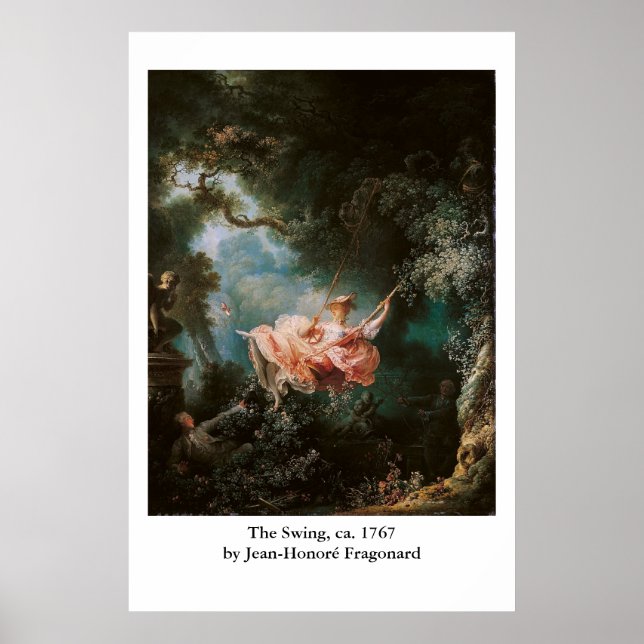 Póster El giro de Jean-Honoré Fragonard (Frente)