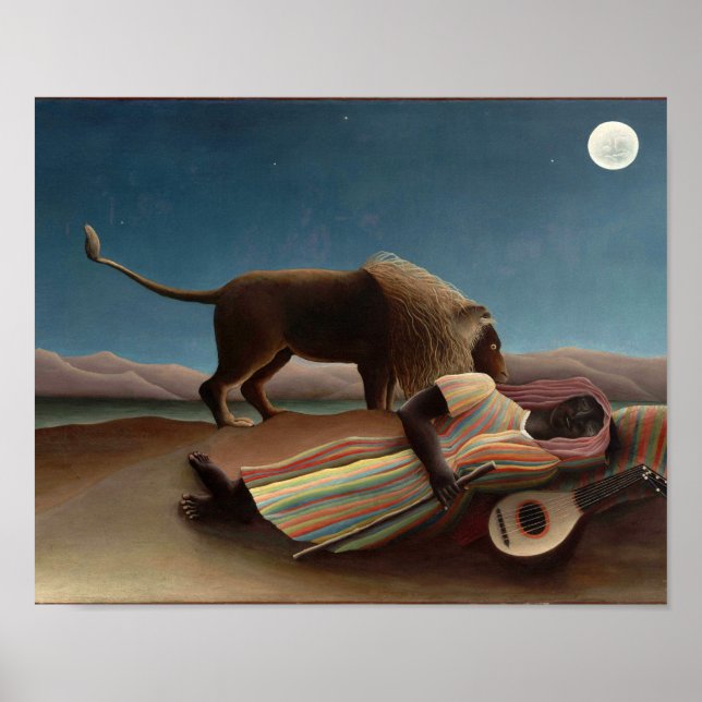 Póster El gitano durmiente, Henri Rousseau (Frente)