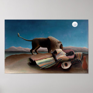 Póster El gitano durmiente, Henri Rousseau