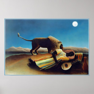 Póster "El gitano durmiente" por Henri Rousseau