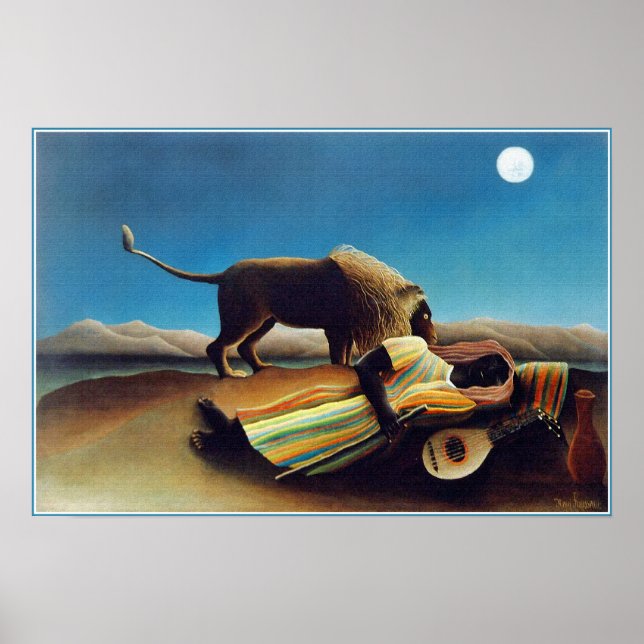 Póster "El gitano durmiente" por Henri Rousseau (Frente)