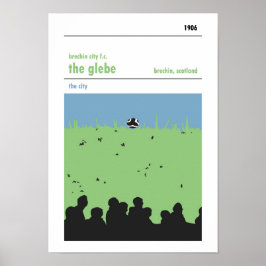 Póster El Glebe, Brechin. Huella de estilo manual de Hayn