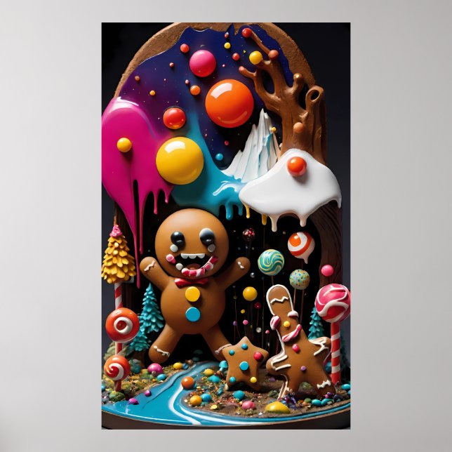 Póster El glotón del Gingerbread - Ken Gage Surreal Art (Frente)