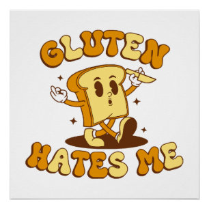 Póster El gluten me odia
