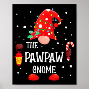 Póster El Gnome Pawpaw Coincidente Navidad Familiar Gnome