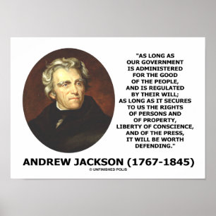 Póster El gobierno de Andrew Jackson defenderá