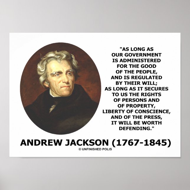 Póster El gobierno de Andrew Jackson defenderá (Frente)