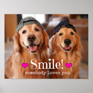 Póster El golden retriever alguien le ama