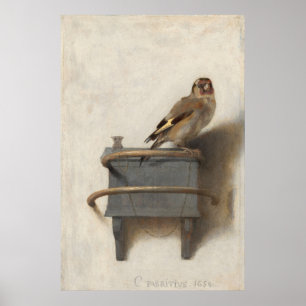 Póster El Goldfinch De Carel Fabritius