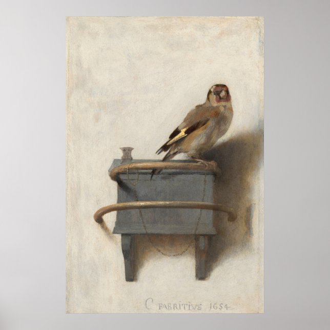 Póster El Goldfinch De Carel Fabritius (Frente)