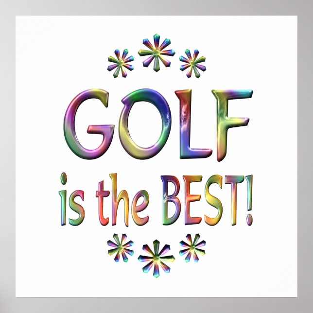 Póster El golf es lo mejor (Frente)