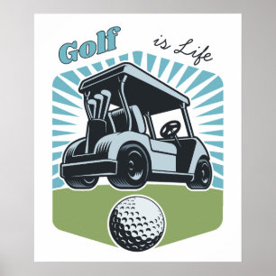 Póster El golf es vida