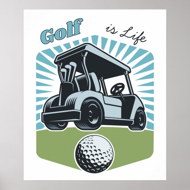 Póster El golf es vida (Frente)