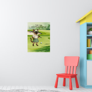 Póster El golfista está en el green para amantes del gato