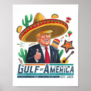 Póster El Golfo De Estados Unidos Este 2025 Cinco De Mayo