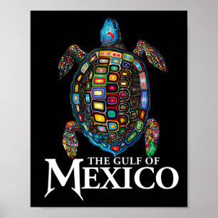 Póster El Golfo De México De La Tortuga Marítima No Olvid