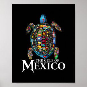 Póster El Golfo De México Edm Música Rave Baile Tortuga M