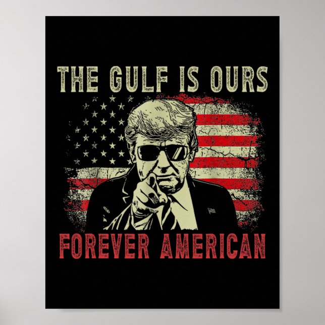 Póster El Golfo Es Nuestro Divertido Trump 2024 Tomando A (Frente)