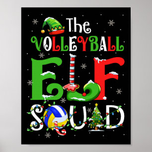 Póster El Gorra Del Elfo De Voleibol, El Elf De Xmas, Smo