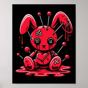 Póster El Gótico Anime Kawaii, Conejo Pastel De Conejo De