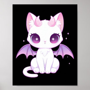 Póster El Gótico Kawaii Pastel Asombroso Bruto Demon Wing