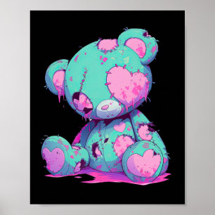 Póster El Gótico Kawaii Pastel, espeluznante y malhumorad