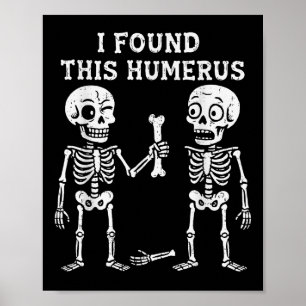 Póster El gracioso esqueleto de Halloween encontré a Hume