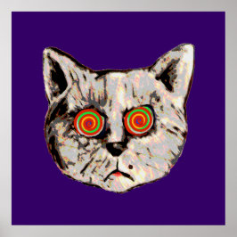 Póster el gracioso gato loco