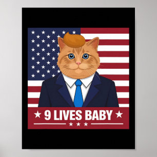 Póster El gracioso gato Trump 9 vive un voto gracioso par