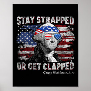 Póster El Gracioso George Washington 4 De Julio Permanece