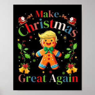 Póster El gracioso hombre de Trump Gingerbread hace a los