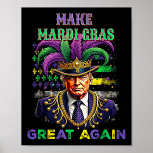 Póster El gracioso Mardi Gras Trump vuelve a hacer del Ma