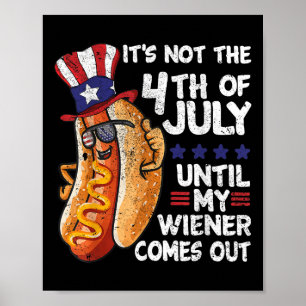 Póster El Gracioso Perro Caliente Del 4 De Julio Wiener S