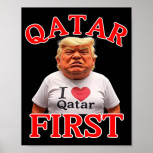 Póster El gracioso primer chorro de Trump sobre Qatar des