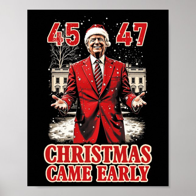 Póster El gracioso Trump Presente Llegó A Principios De 2 (Frente)