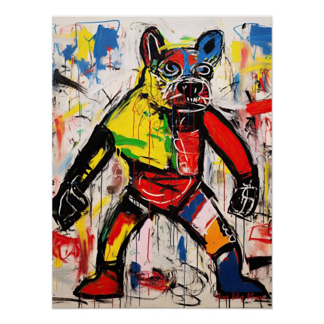 Póster El graffiti de perro de Boxer 01 - Leonardo Abbacc (Anverso)