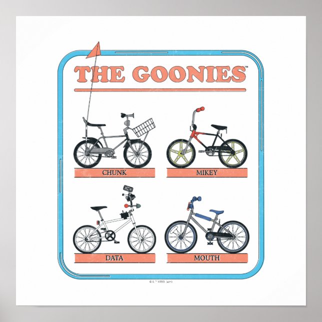 Póster El gráfico de bicicletas de Goonies (Frente)