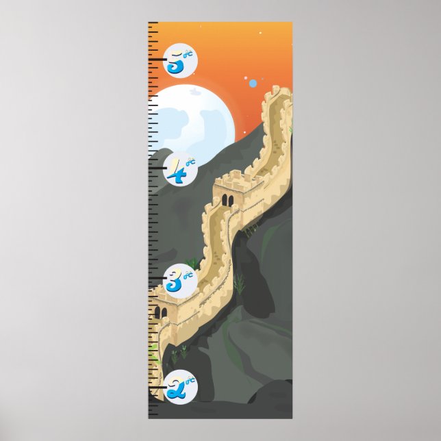 Póster El gráfico de crecimiento de la Gran Muralla China (Frente)