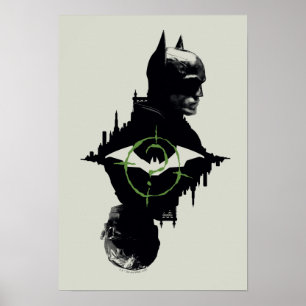 Póster El gráfico de dos caracteres Batman y Riddler