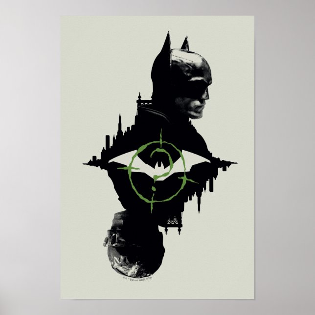 Póster El gráfico de dos caracteres Batman y Riddler (Frente)