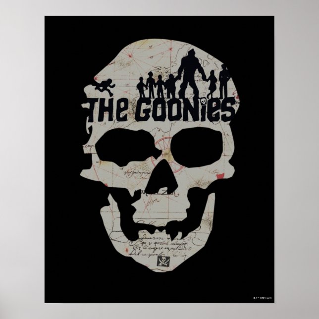 Póster El gráfico de silueta de la flor de los Goonies (Frente)
